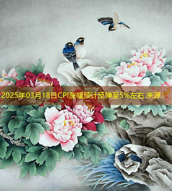 2025年03月18日CPI涨幅预计反弹至5%左右 来源：