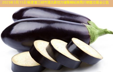 2025年3月15日福建省三明市清流县地方储备粮轮换竞价销售交易会公告