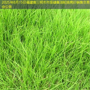 2025年8月15日福建省三明市市级储备油轮换竞价销售交易会公告